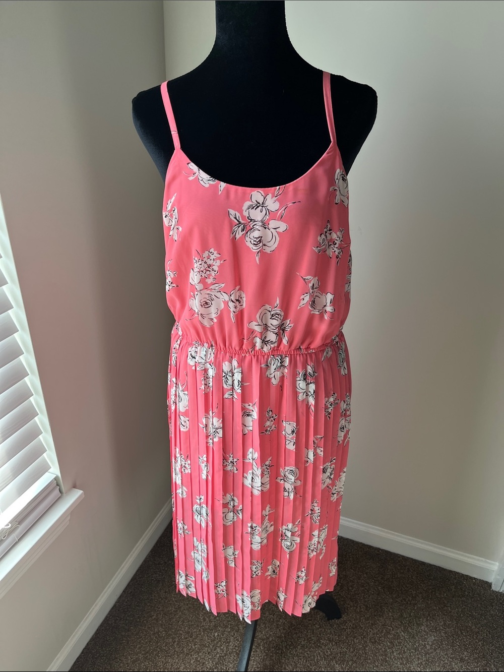 Elle Pink Floral Pleated Sundress